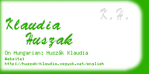 klaudia huszak business card